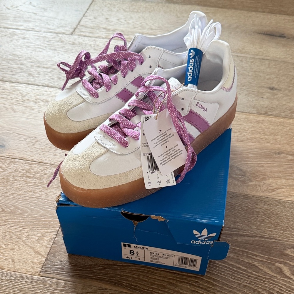 adidas Samba Classic Sneakers - Cream Pink Gum